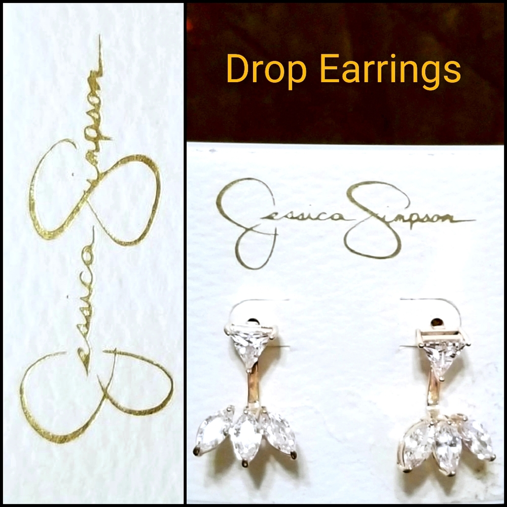 🆕️ Jessica Simpson Gold-Tone Rhinestone Earrings
